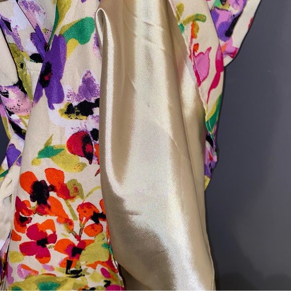 Express Yellow floral dress with belt - Picture 4 of 6